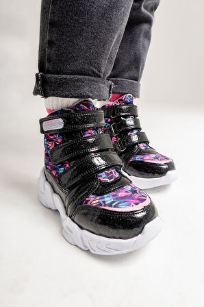 mnpc Kız Çocuk Siyah Suya Dayanıklı Anatomik Günlük Bot