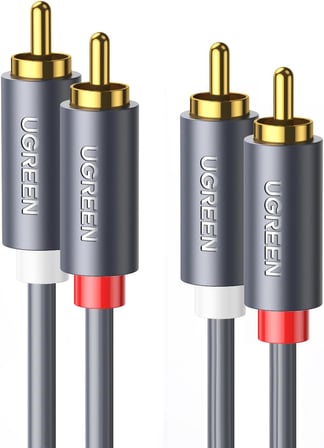 2RCA to 2RCA Ses Kablosu, 5 Metre, Antrasit