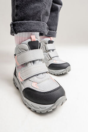 mnpc Kız Çocuk Gri-Pembe Su Geçirmez Anatomik Günlük Bot