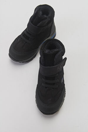 mnpc Erkek Çocuk Siyah Hakiki Deri Anatomik Günlük Bot