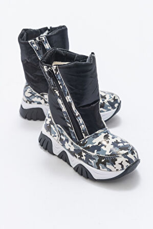 mnpc Erkek Çocuk Siyah Hakiki Deri Suya Dayanıklı Anatomik Günlük Bot