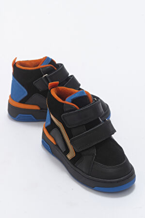 mnpc Erkek Çocuk Siyah Hakiki Deri Suya Dayanıklı Günlük Bot