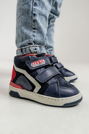 mnpc Erkek Çocuk Lacivert Hakiki Deri Suya Dayanıklı Günlük Bot