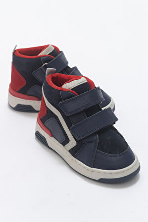 mnpc Erkek Çocuk Lacivert Hakiki Deri Suya Dayanıklı Günlük Bot