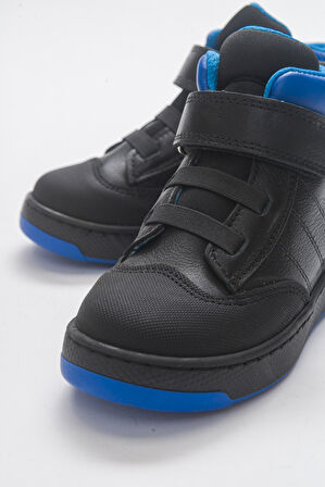 mnpc Erkek Çocuk Siyah Hakiki Deri Anatomik Günlük Bot