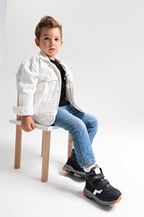 mnpc Erkek Çocuk Siyah Hakiki Deri Anatomik Günlük Bot