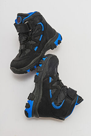 mnpc Erkek Çocuk Siyah Hakiki Deri Anatomik Günlük Bot