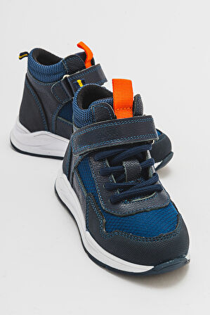 mnpc Erkek Çocuk Lacivert Hakiki Deri Suya Dayanıklı Anatomik Günlük Bot