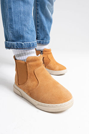 mnpc Erkek Çocuk Kum Hakiki Deri Suya Dayanıklı Günlük Bot