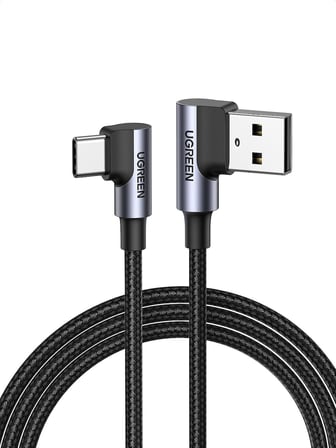 USB to Type-C 90 Derece Şarj ve Data Kablosu 2 Metre