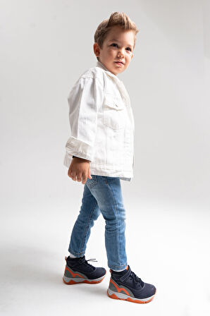 mnpc Erkek Çocuk Lacivert Hakiki Deri Suya Dayanıklı Günlük Bot