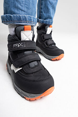 mnpc Erkek Çocuk Siyah Hakiki Deri Anatomik Günlük Bot