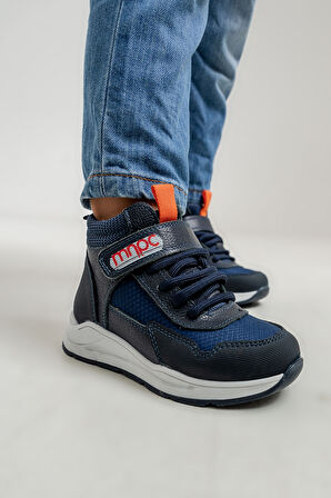 mnpc Erkek Çocuk Lacivert Hakiki Deri Suya Dayanıklı Anatomik Günlük Bot