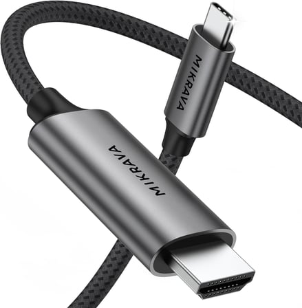 USB C HDMI Kablo (4K@60Hz,2K@120Hz,1080P@165Hz) HDR HDCP Type C to HDMI 2.0 [Thunderbolt 5/4/3, DeX Mode Uyumlu], iPhone 15/16/17 Pro, MacBook iPad Pro/Air, Samsung S25 ile Uyumlu (2 Metre)