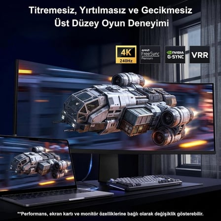 USB-C to HDMI Kablo, HDMI 2.1 8K@60Hz 4K@240Hz 48GBPS HDCP HDR, DeX Mode, Thunderbolt 5/4/3 ile Uyumlu, Macbook Air/Pro, iPad Pro/Air ile Uyumlu, 2 Metre