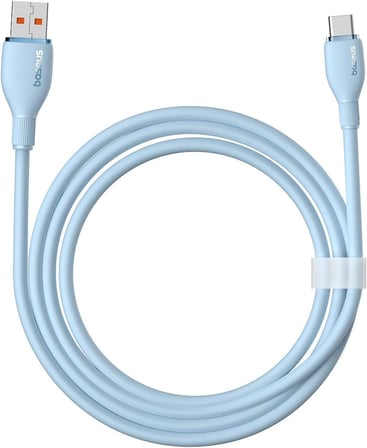 Pudding Hızlı Şarj Özellikli Type-C Kablo 100W, 1.2 Metre, Mavi