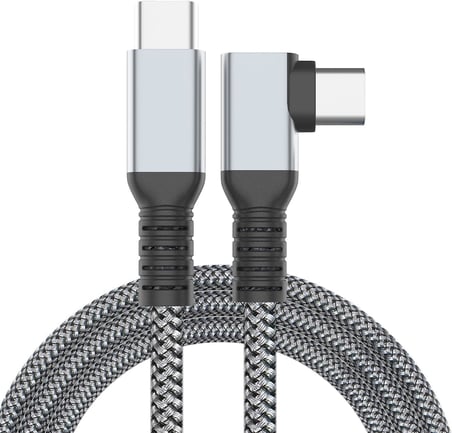 VR-C Oculus Quest ile Uyumlu VR5 Link Kablosu 5 M, 5Gbps USB 3.2 Gen 1 Hızlı Veri Aktarımı, Hızlı Şarj Usb-C, Quest 2 Uyumlu (Type C to Type C) Kablo; Sanal Gerçeklik Gözlüğü Uyumlu