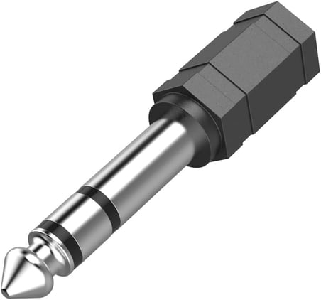 Adaptör 6.3mm Stereo Fiş - 3.5mm Stereo Soket