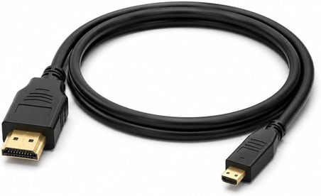 PrimeX PX-1121 Micro HDMI to HDMI Kablo, 1.5 Metre 1080P Full HD Hdmi Görüntü ve Ses Aktarım Kablosu, Micro Hdmi Type-D Kamera Tablet Mini Laptop Raspberry Pi TV Monitör Projeksiyon Bağlantı Kablosu