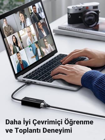USB 3.0 to RJ45 Gigabit Ethernet Dönüştürücü Adaptör Siyah