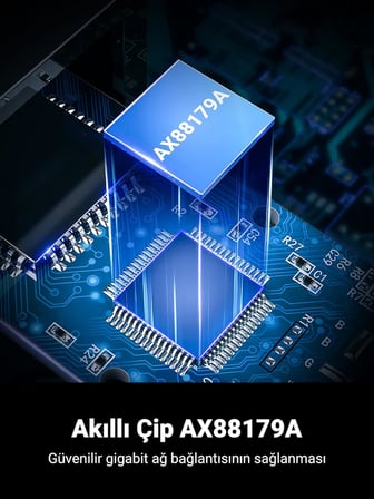 USB 3.0 to RJ45 Gigabit Ethernet Dönüştürücü Adaptör Siyah