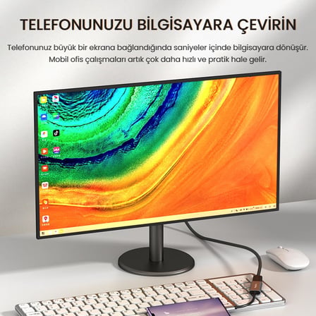 4K 30Hz Type-C to HDMI Çevirici Dönüştürücü Adaptör