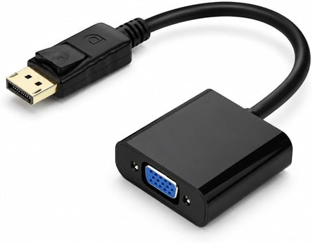 PrimeX PX-1320 DisplayPort to VGA Aktif Dönüştürücü, DP Erkek to VGA Dişi Görüntü Çevirici Adaptör, PC Anakart Ekran Kartı DisplayPort Çıkışından VGA Monitör Projeksiyon Bağlantı Aparatı, 20 cm