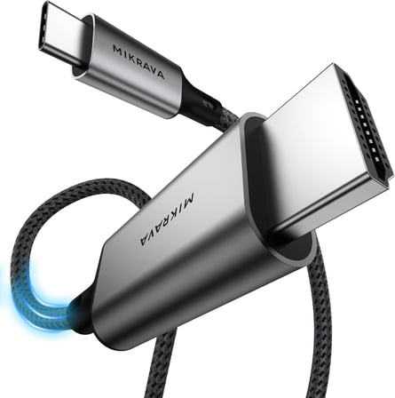 USB C HDMI Kablo (8K@60Hz,4K@240Hz,2K@360Hz) HDR HDCP Type C to HDMI 2.1 [Thunderbolt 5/4/3, DeX Mode Uyumlu], iPhone 15/16/17 Pro, MacBook iPad Pro/Air, Samsung S26 ile Uyumlu (2 Metre)