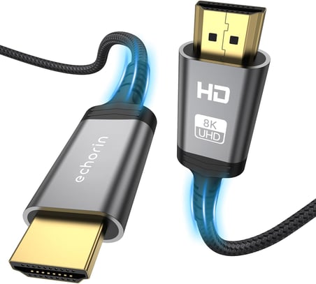 (3 metre) HDMI 2.1 Kablo 8K 60Hz 4K 120Hz 48Gbit/s Yüksek Hızlı, HDMI Kablo TV/PS5/PS4/ Xbox Series X/Monitör ile uyumlu