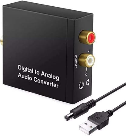 5057 Dijital To Analog Optik Ses Tos Çevirici Dönüştürücü Adaptör, 3.5mm