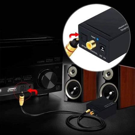 5057 Dijital To Analog Optik Ses Tos Çevirici Dönüştürücü Adaptör, 3.5mm
