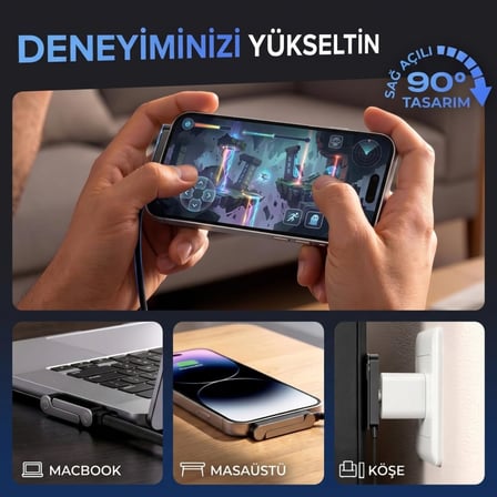 Yeni Pro tech 240W Destekli Standlı 1,5Metre Siyah Hasır Kablo Type-c Girişli Şarj Kablosu