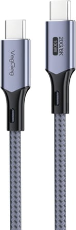 100W 5A USB3.2 Gen 2 20 Gbps 8K 60Hz Type-C Görüntü Şarj ve Data Kablosu 3 Metre