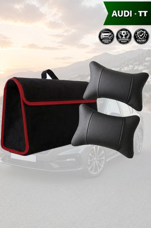 audi tt İçin Siyah renk koltuk yastığı Bagaj çantası Lüks model