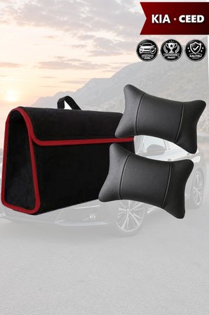 kia ceed İçin koltuk yastığı Bagaj çantası Siyah renk Lüks model