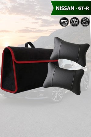 nissan gtr İçin Bagaj çantası koltuk yastığı Siyah renk Lüks model
