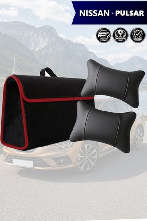 nissan pulsar İçin koltuk yastığı Bagaj çantası Siyah renk Lüks model