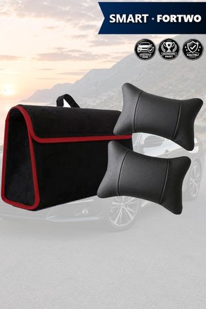 smart fortwo İçin Bagaj çantası koltuk yastığı Siyah renk Lüks model