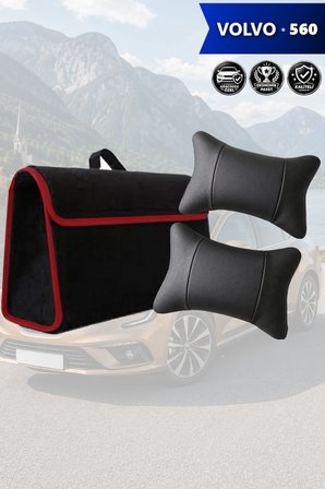 volvo 560 İçin Siyah renk koltuk yastığı Bagaj çantası Lüks model