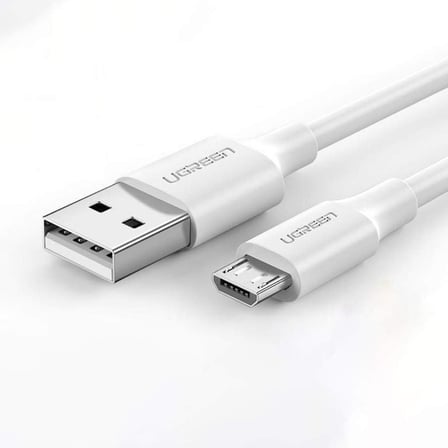 Micro-USB & USB-A Data ve Şarj Kablosu, 2 Metre, Beyaz