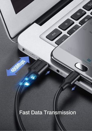 Micro-USB & USB-A Data ve Şarj Kablosu, 2 Metre, Beyaz