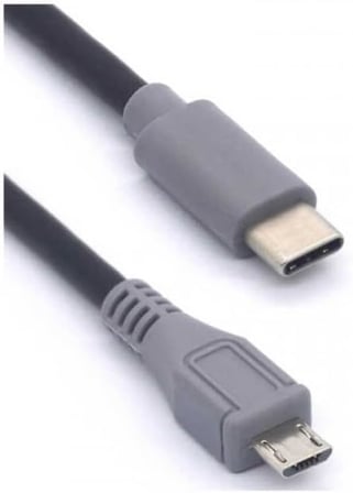 Type-C to Mikro USB Kablosu, USB Tip C - Mikro USB OTG Kablosu Erkek - Erkek Şarj Kablo, 1 Metre Kablo (ZR797-1m Kablo)