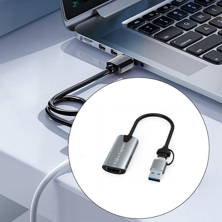 HU04A Type-C/USB A To 4K 60Hz 1080P HDMI Video Capture Yakalama Hub Adaptör