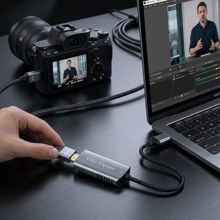HU04A Type-C/USB A To 4K 60Hz 1080P HDMI Video Capture Yakalama Hub Adaptör