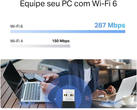 MA14N | AX300 Mbps Nano USB Wi‑Fi 6 Adaptör | Kolay Kurulum | Windows & Linux Uyumlu | Tak‑Çalıştır