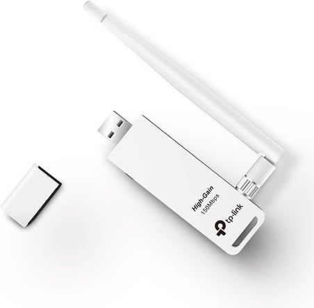 TL-WN722N, N150 Mbps Yüksek Kazanımlı Kablosuz USB Adaptör, 4dBi Ayrılabilir Anten