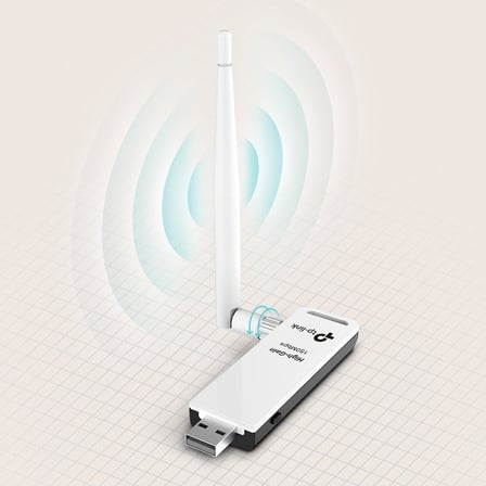 TL-WN722N, N150 Mbps Yüksek Kazanımlı Kablosuz USB Adaptör, 4dBi Ayrılabilir Anten