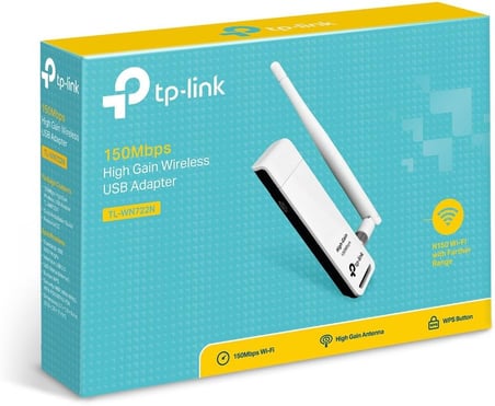 TL-WN722N, N150 Mbps Yüksek Kazanımlı Kablosuz USB Adaptör, 4dBi Ayrılabilir Anten