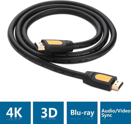 4K HDMI Kablo, 1 Metre, Siyah