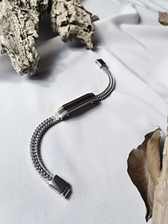 Luna Jewelry Erkek Gümüş Renk Royal Stride 316L Çelik Bileklik